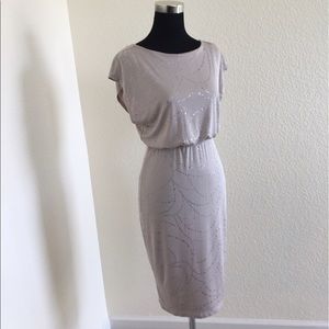 Dorothy Perkins Nude Sparkles Dress GUC 10UK Size